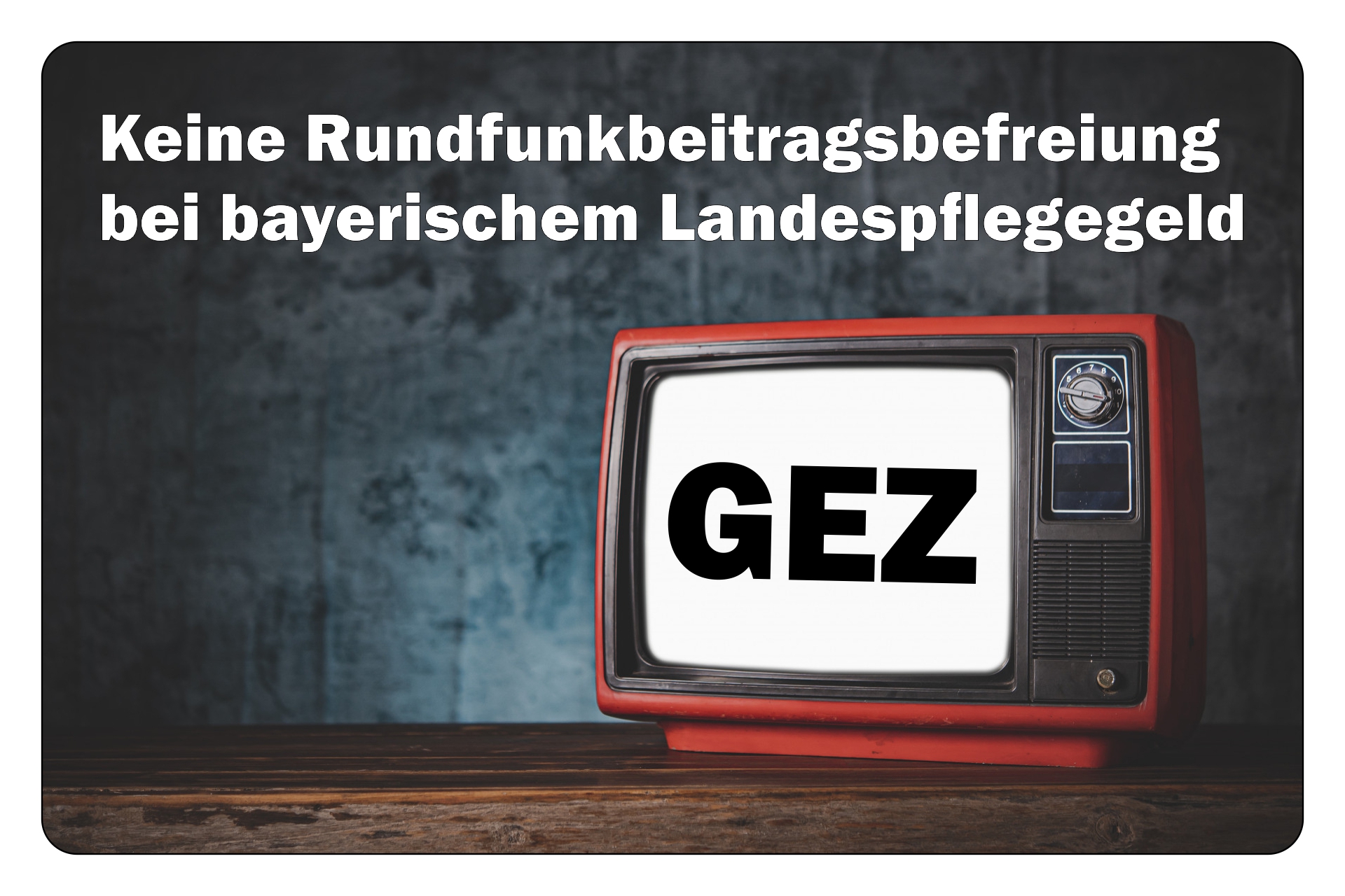 Zu sehen ist ein alter Fernseher auf einem Regal und der Titel des Beitrages