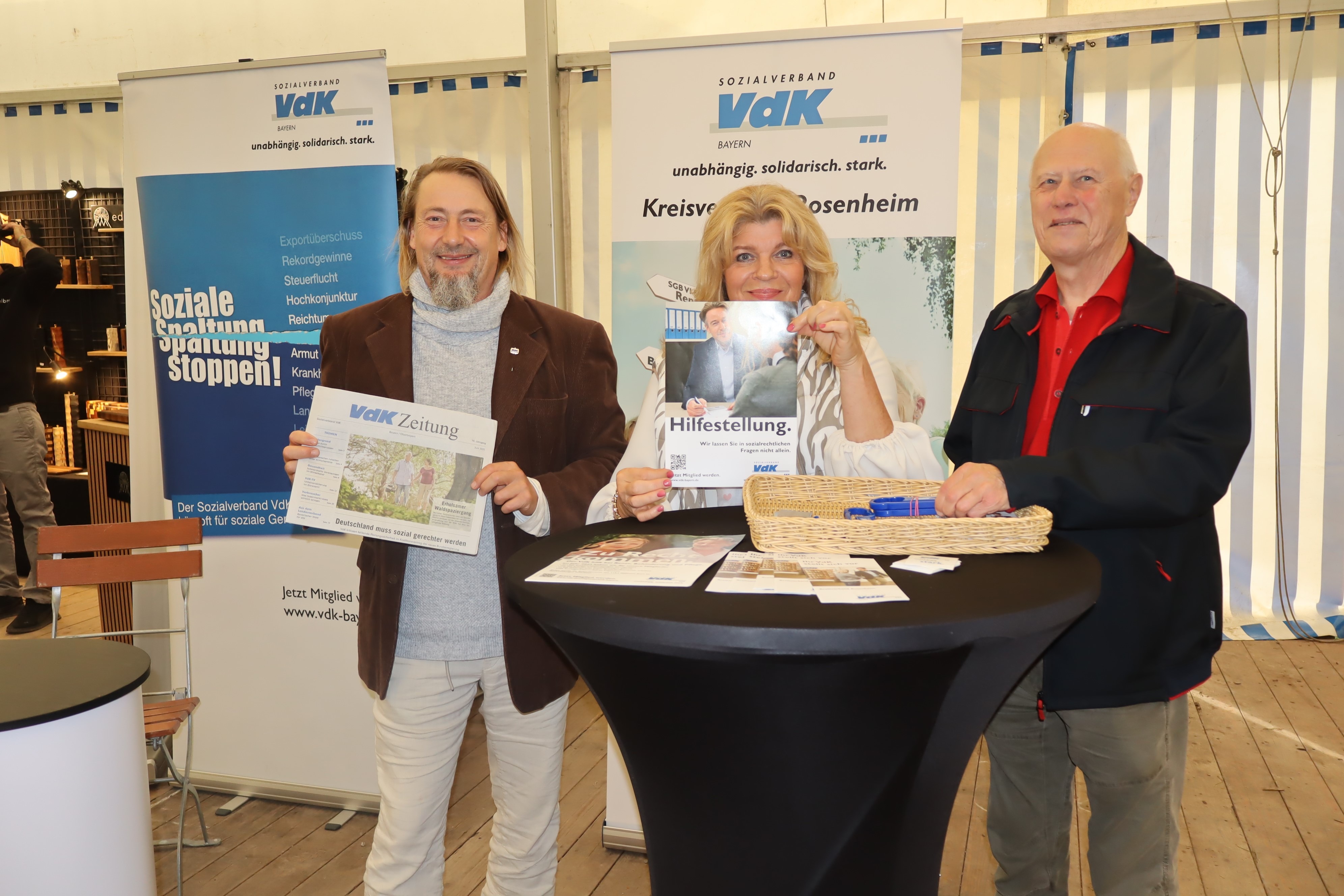 1. Vorsitzender Andreas Seebacher, 2. Vorsitzende Ingrid Kraus und Walter Iglhaupt