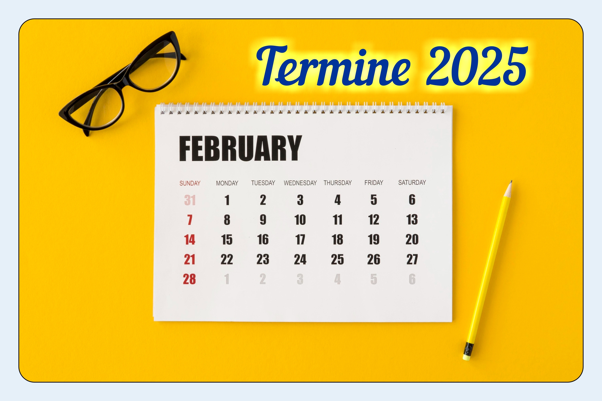 Kalender mit Terminen 2025