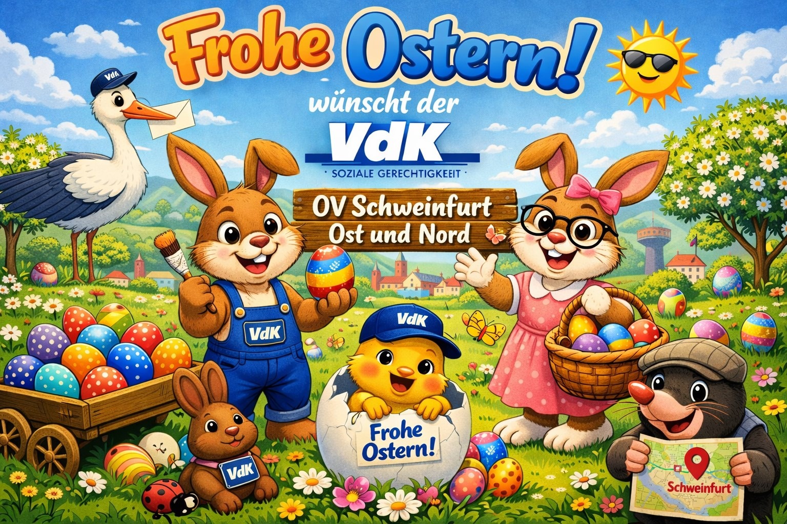 Frohe Ostern w&uuml;nscht der VdK OV Schweinfurt Ost und Nord