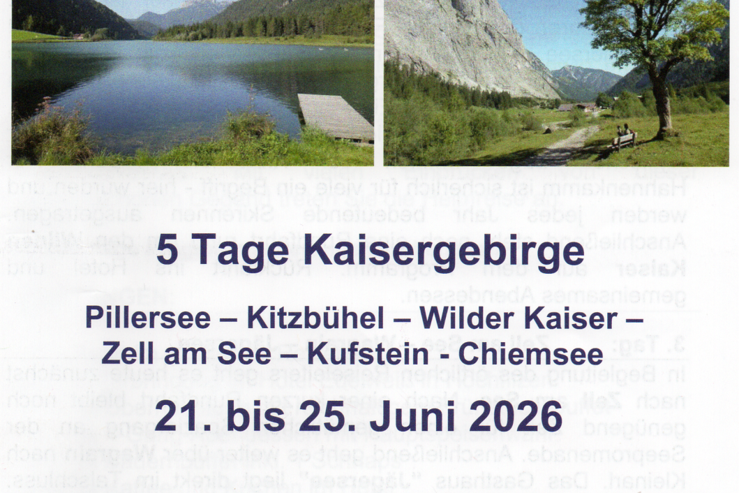5 Tage Kaisergebirge VdK Reisen Bildunterschrift