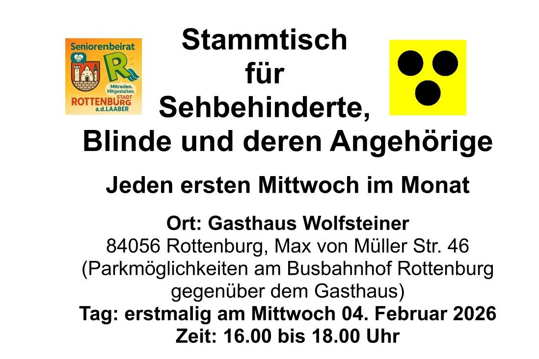 Neuer Stammtisch f&uuml;r Sehbehinderte