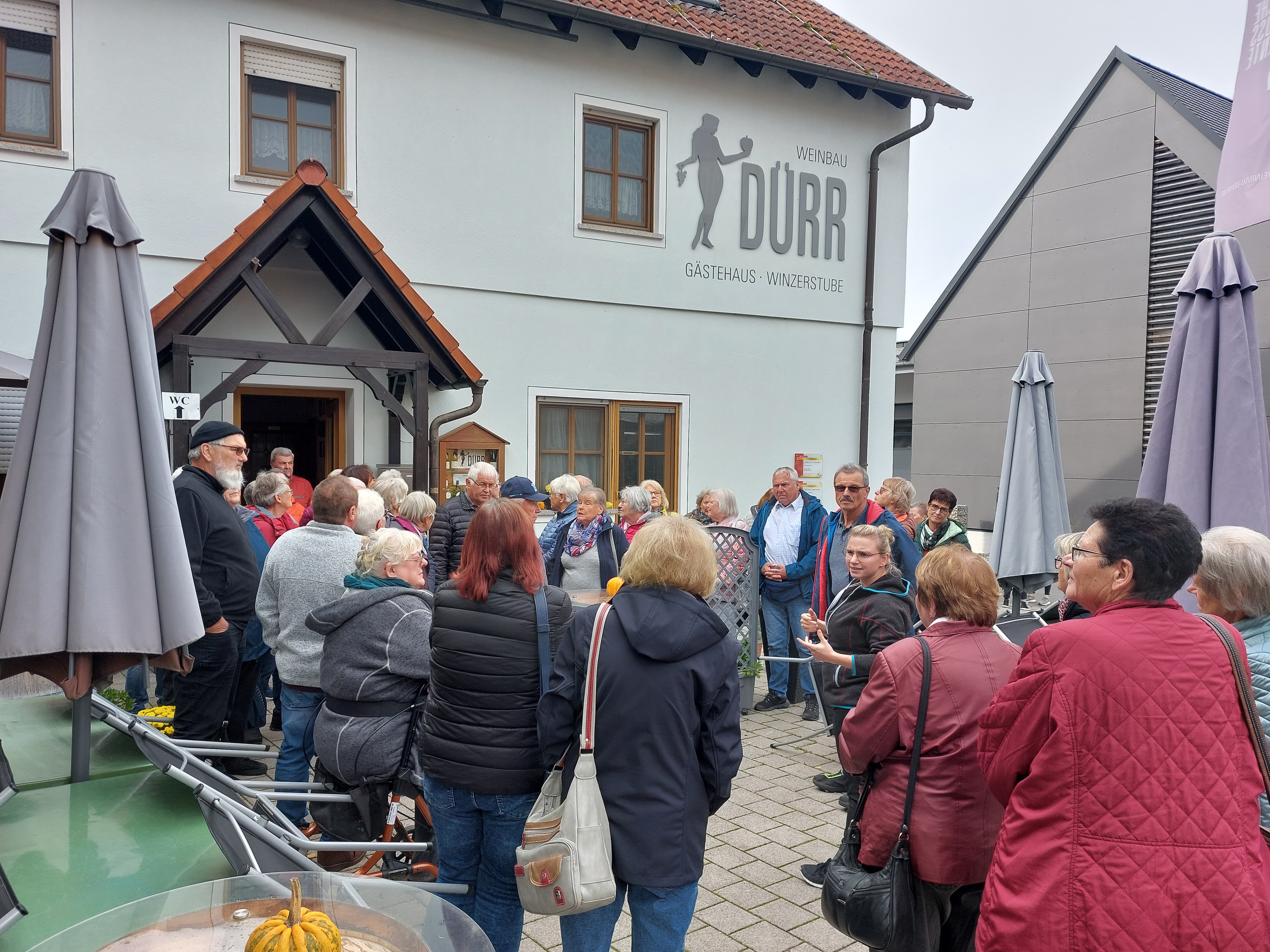 Führung im Weingut