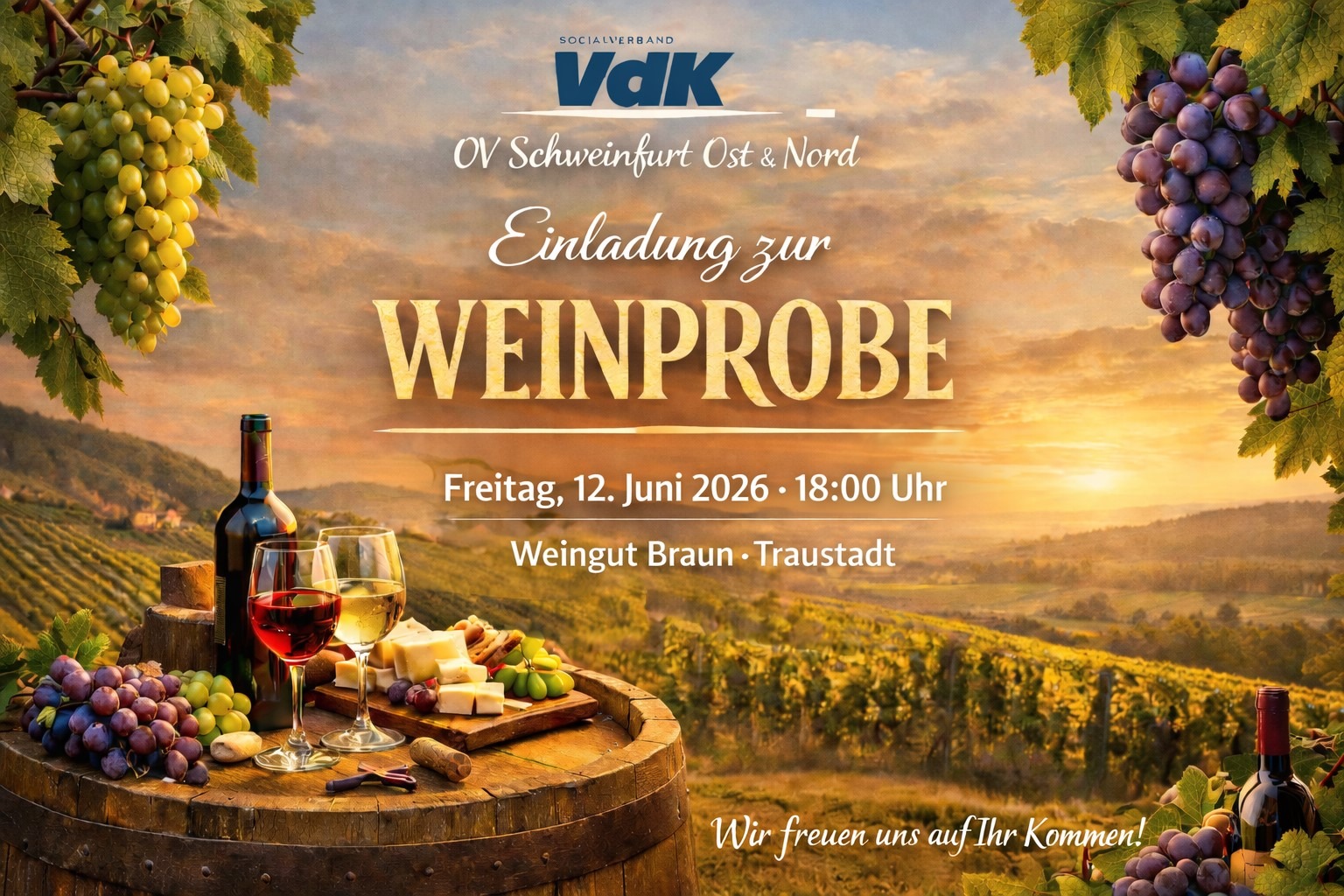 Bild f&uuml;r die Einladung zur Weinprobe