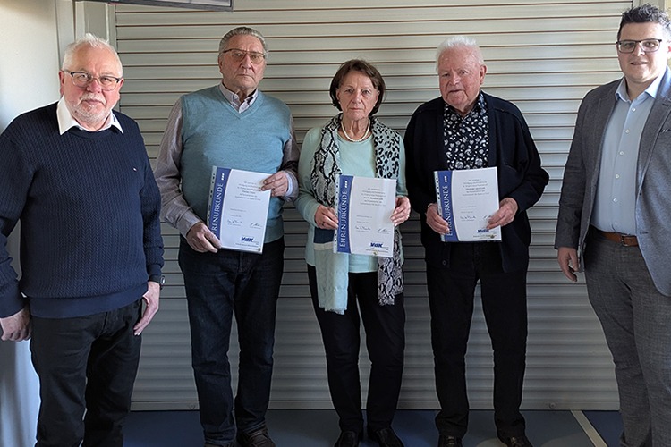 Die geehrten des Ortsverband Klardorf-Steinberg am See Die Jubilare des Ortsverein