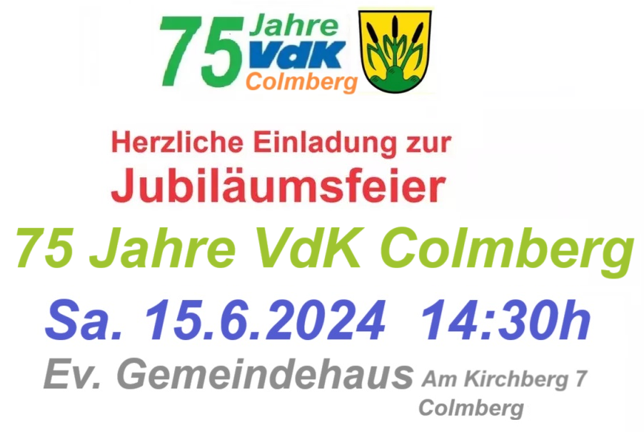 VORANZEIGE JUBILÄUMSFEIER 15.6.24- 14:30 Uhr