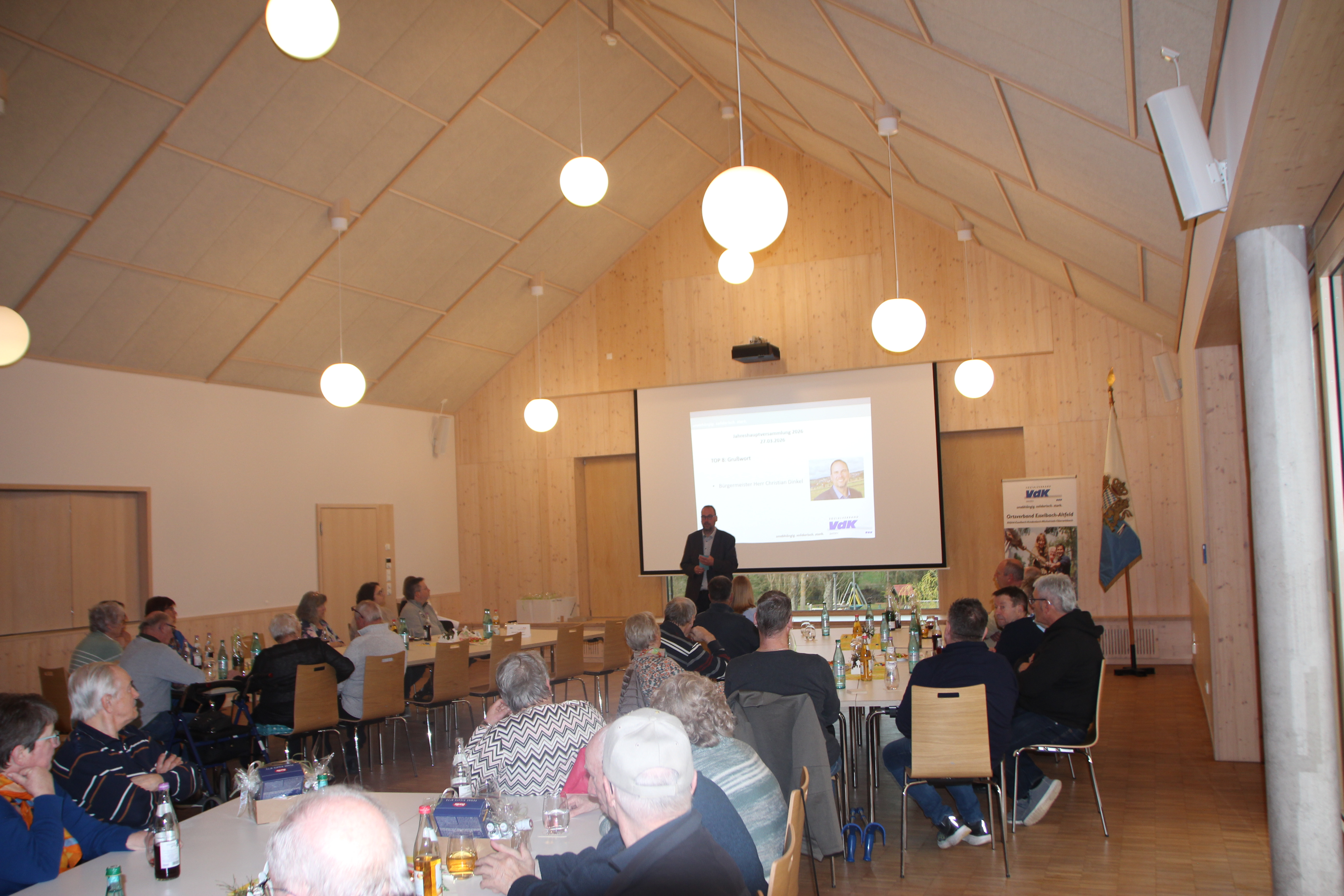 Bild von der Jahreshauptversammlung des Ortsverbandes Esselbach-Altfeld 2026