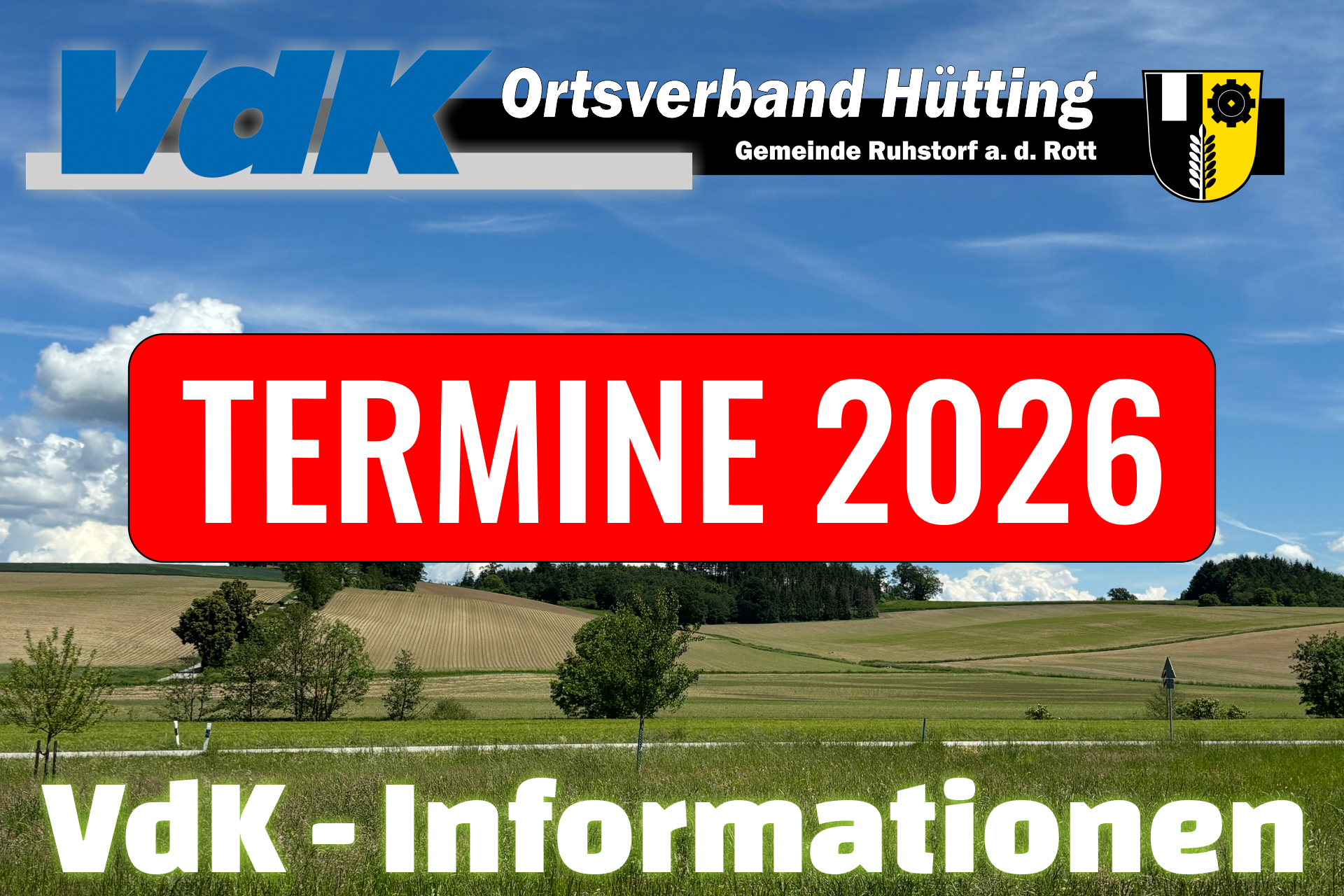Termine 2026 Die Termine des VdK Ortsverbandes Hütting für das Jahr 2026